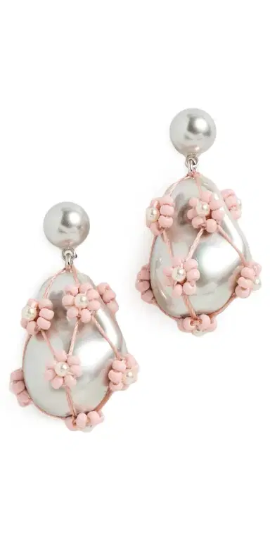 Tory Burch Curiosity Beaded Pearl Drop Earrings | Thumbnail 1