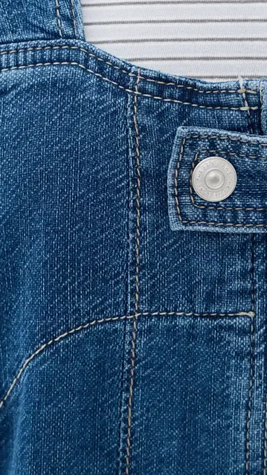 Free People Jude Denim Overalls Mid Indigo L | Thumbnail 6
