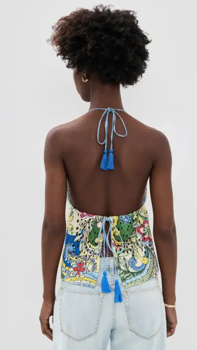 Alice + Olivia Karolina Halter Top | Thumbnail 3 Alice + Olivia Karolina Halter Top | Thumbnail 3