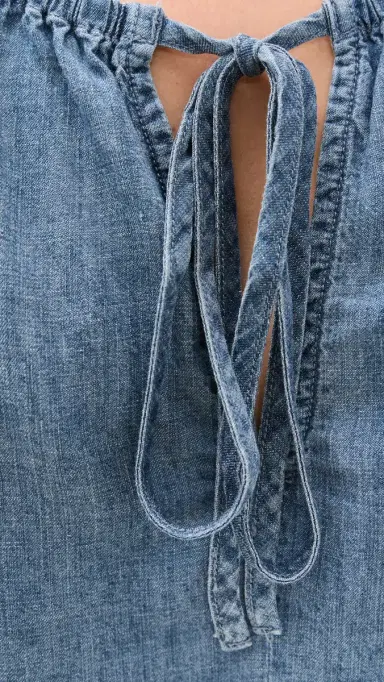 Faherty Tried & True Chambray Nera Top River Mist Wash S | Thumbnail 6