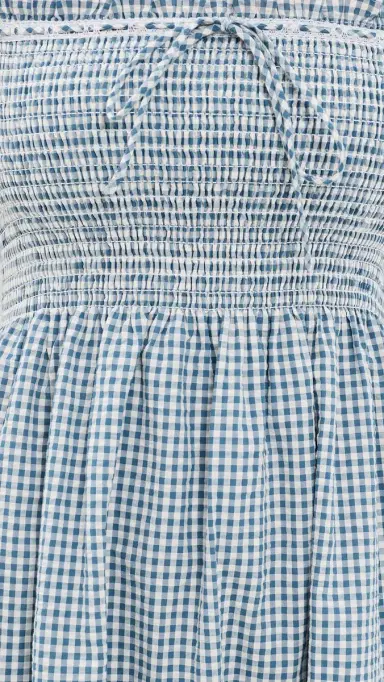 Hill House Home The Scarlett Midi Nap Dress Teal Gingham | Thumbnail 6 Hill House Home The Scarlett Midi Nap Dress Teal Gingham | Thumbnail 6