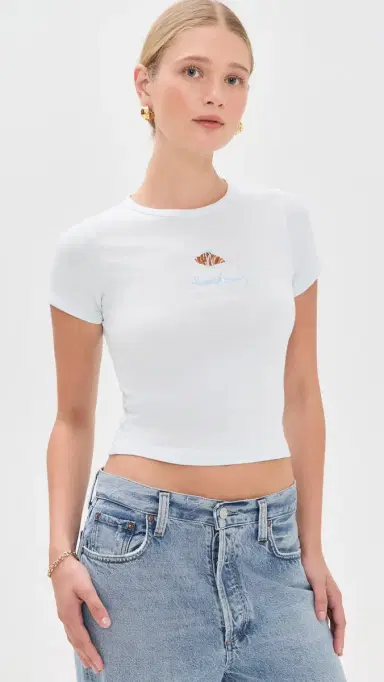 House of Sunny Croissant Baby Tee Soft Blue 6 | Thumbnail 2