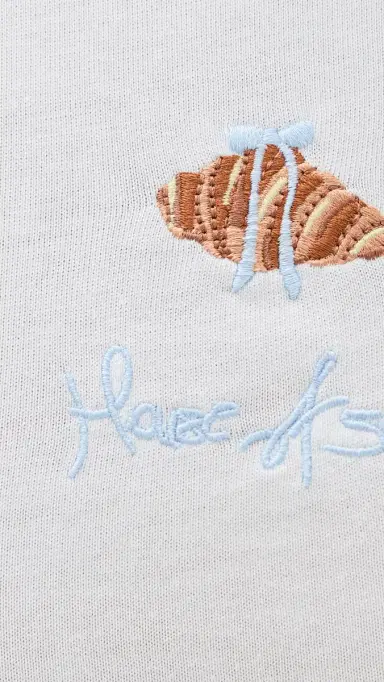 House of Sunny Croissant Baby Tee Soft Blue 6 | Thumbnail 6