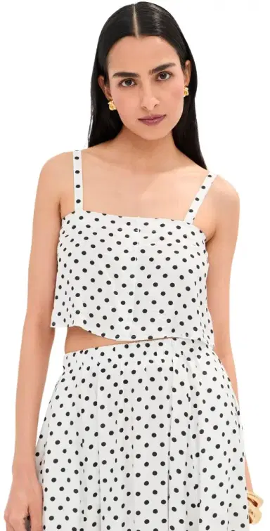 LE BOP Martha Polka Dot Crop Top | Thumbnail 1 LE BOP Martha Polka Dot Crop Top | Thumbnail 1