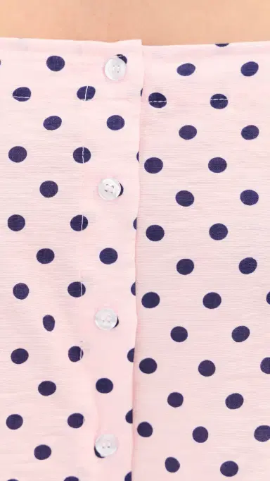 LE BOP Martha Polka Dot Crop Top Pink Dot S | Thumbnail 6