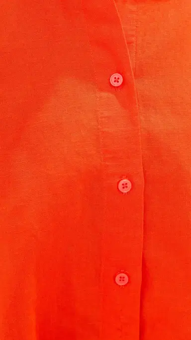 LE BOP Felicity Boxy Cropped Linen Button Down Clam Bake S | Thumbnail 6
