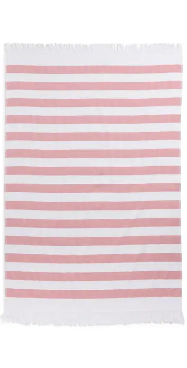 Weezie Beach Towel Nantucket Red Stripe One Size | Thumbnail 1