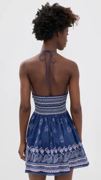 LoveShackFancy Arletta Dress Midnight Harbor | Thumbnail 3