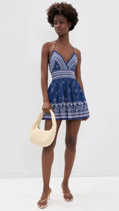 LoveShackFancy Arletta Dress Midnight Harbor | Thumbnail 5
