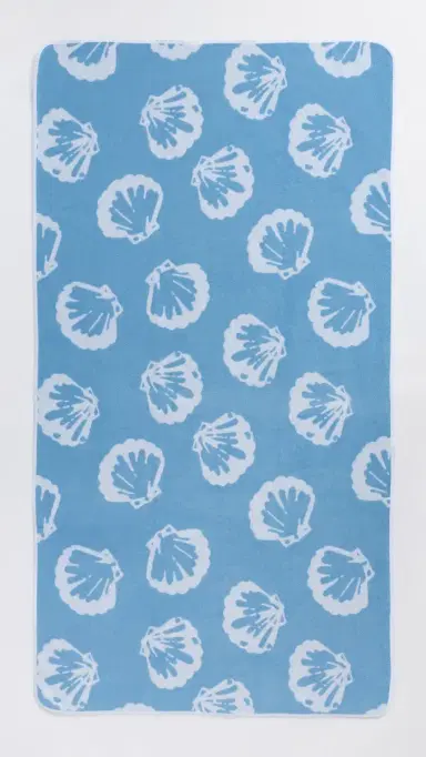 Weezie Beach Towel Blue Shell One Size | Thumbnail 4