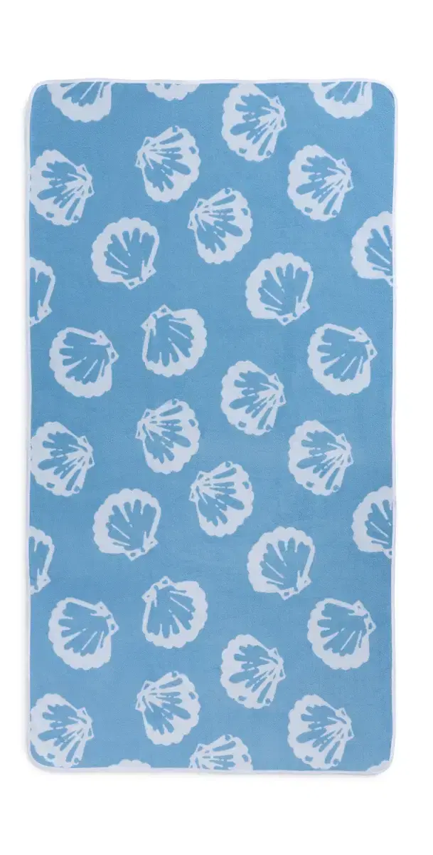 Weezie Beach Towel Blue Shell One Size