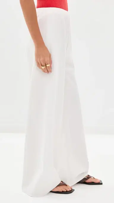 La Ligne Cotton Poplin Colby Pants White | Thumbnail 4