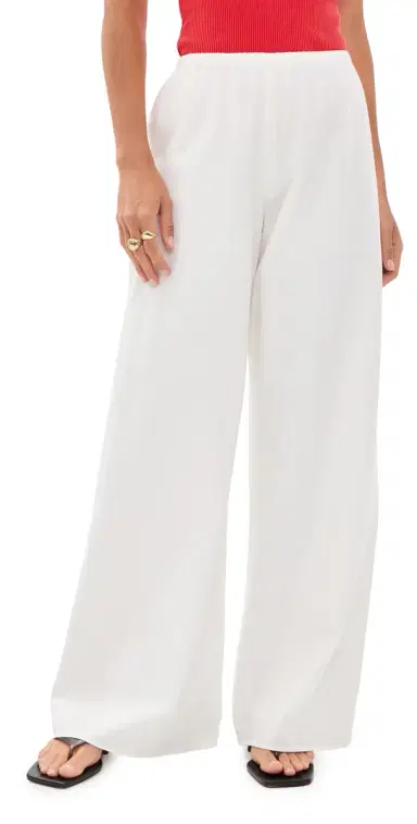 La Ligne Cotton Poplin Colby Pants White | Thumbnail 1