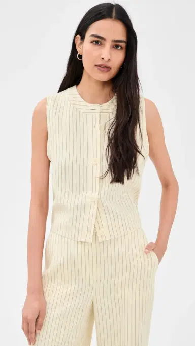 Favorite Daughter The Fine Line Top Cream Pinstripe | Thumbnail 2 Favorite Daughter The Fine Line Top Cream Pinstripe | Thumbnail 2