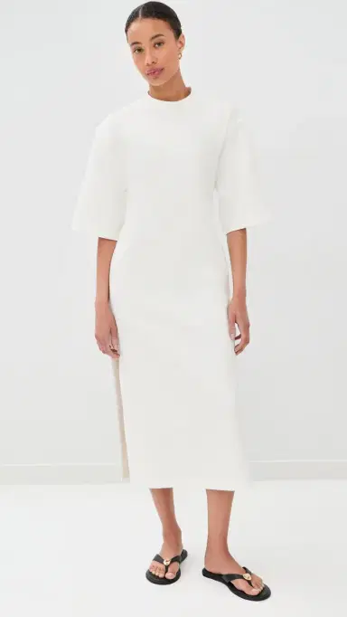 WARDROBE.NYC WARDROBE. NYC Backless T-Shirt Midi Dress White | Thumbnail 3