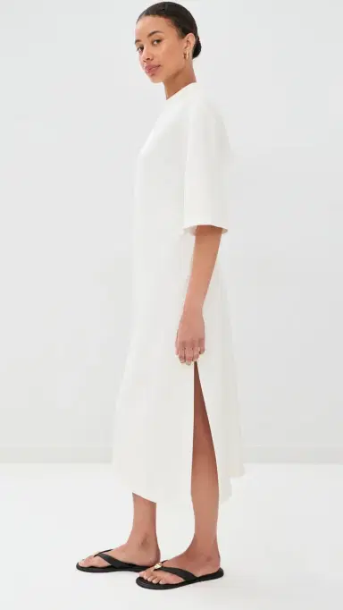WARDROBE.NYC WARDROBE. NYC Backless T-Shirt Midi Dress White | Thumbnail 5