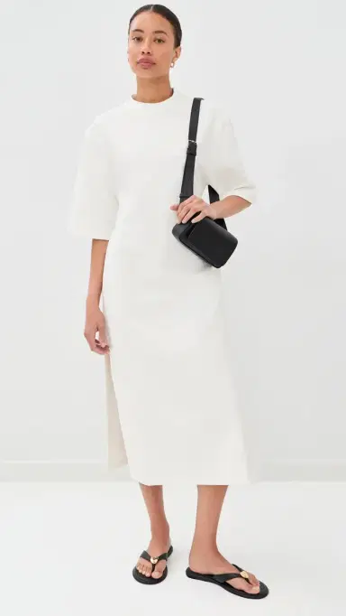 WARDROBE.NYC WARDROBE. NYC Backless T-Shirt Midi Dress White | Thumbnail 6