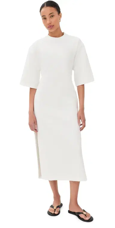 WARDROBE.NYC WARDROBE. NYC Backless T-Shirt Midi Dress White | Thumbnail 1