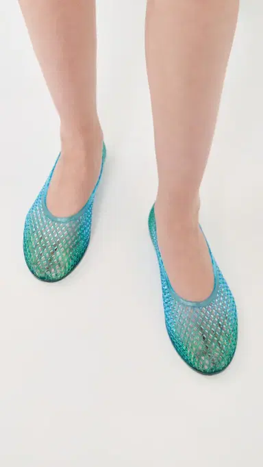 Ancient Greek Sandals Iro Flats Blue/Green | Thumbnail 3
