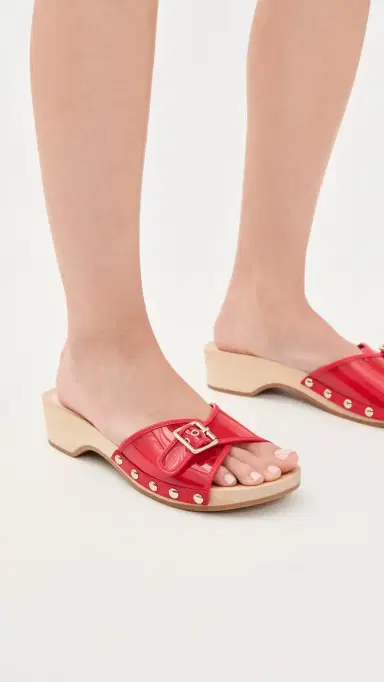 Loeffler Randall Paulie Studded Flat Sandals Red 5 | Thumbnail 3