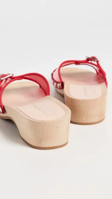 Loeffler Randall Paulie Studded Flat Sandals Red 5 | Thumbnail 4