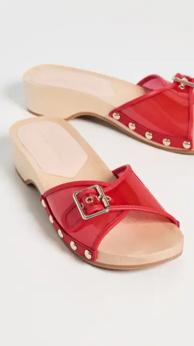 Loeffler Randall Paulie Studded Flat Sandals Red 5 | Thumbnail 5
