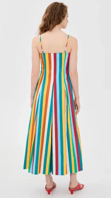 SIMONMILLER Astrid Poplin Dress Vibrant ulti Stripe | Thumbnail 3