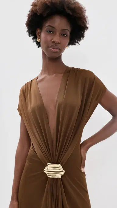 Alexis Lunaria Long Dress Mocha | Thumbnail 2 Alexis Lunaria Long Dress Mocha | Thumbnail 2