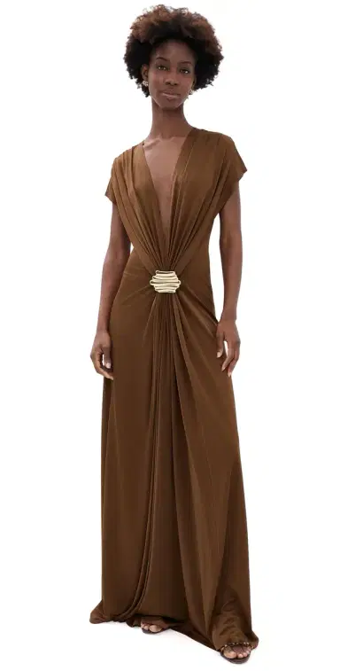 Alexis Lunaria Long Dress Mocha | Thumbnail 1 Alexis Lunaria Long Dress Mocha | Thumbnail 1
