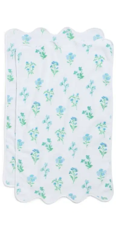 Weezie Floral Scallop Hand Towel Frances One Size | Thumbnail 1