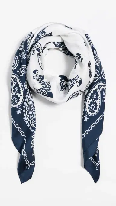 Madewell x Shopbop Oversized Silk Bandana Indigo One Size | Thumbnail 2