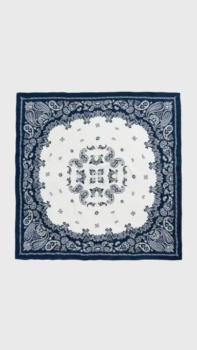 Madewell x Shopbop Oversized Silk Bandana Indigo One Size | Thumbnail 4