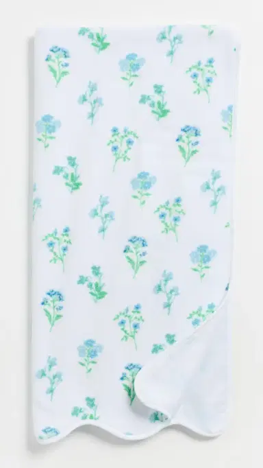 Weezie Floral Scallop Bath Towel Frances One Size | Thumbnail 2