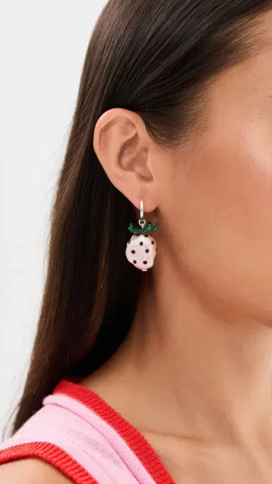 Tory Burch Curiosity Strawberry Earrings | Thumbnail 3 Tory Burch Curiosity Strawberry Earrings | Thumbnail 3