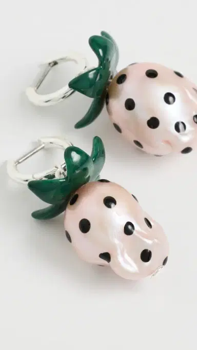 Tory Burch Curiosity Strawberry Earrings | Thumbnail 4 Tory Burch Curiosity Strawberry Earrings | Thumbnail 4