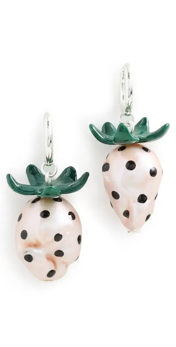 Tory Burch Curiosity Strawberry Earrings Light Silver/Pink One Size