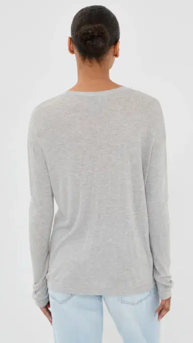 TWP Ribbed Top Light Heather Grey L | Thumbnail 3