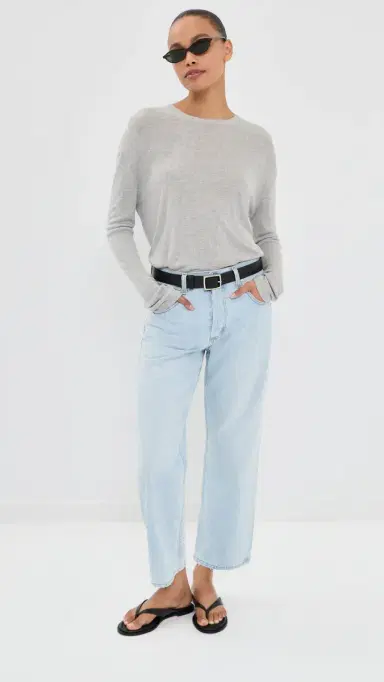 TWP Ribbed Top Light Heather Grey L | Thumbnail 5