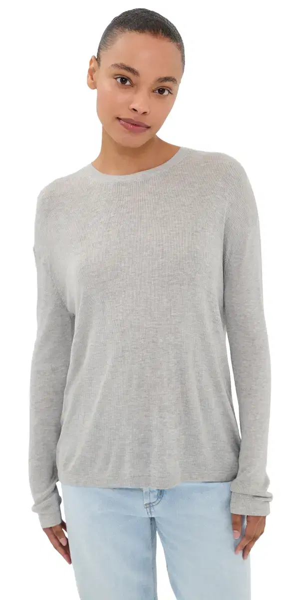 TWP Ribbed Top ight Heather Grey