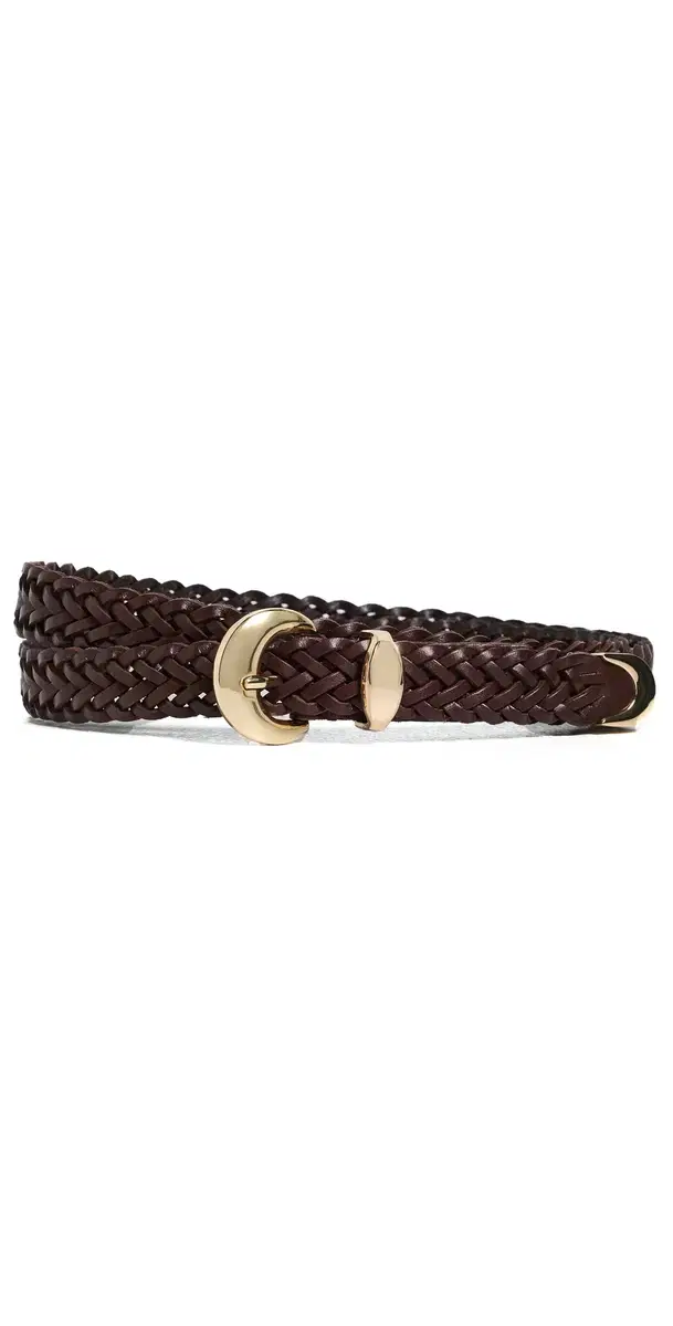 Madewell x Shopbop Woven Lucie Belt Chocolate Raisin