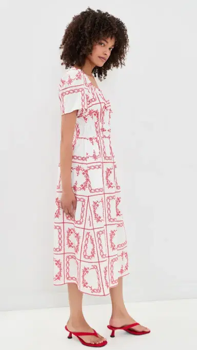 RAILS Nanette Dress Red Handkerchief | Thumbnail 4