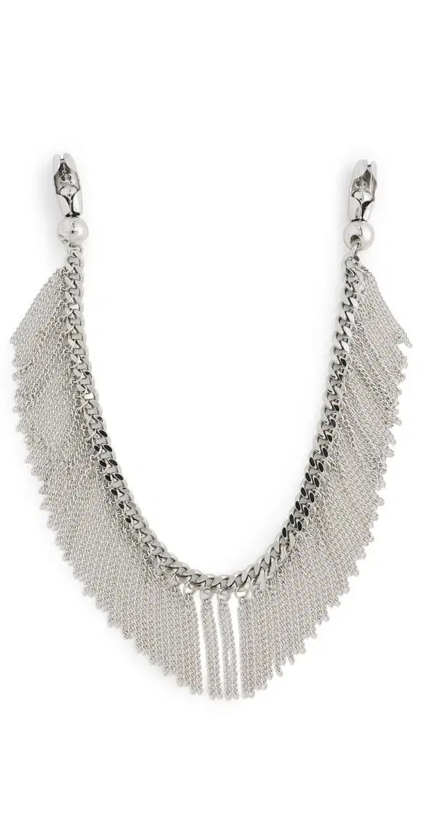 Ossa Fringe Wristlet Rhodium One Size