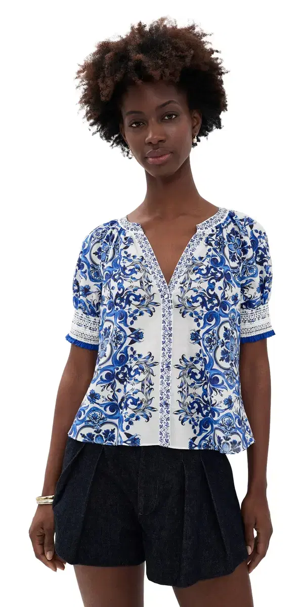 ALICE + OLIVIA Thalia Button Down Blouse olstice