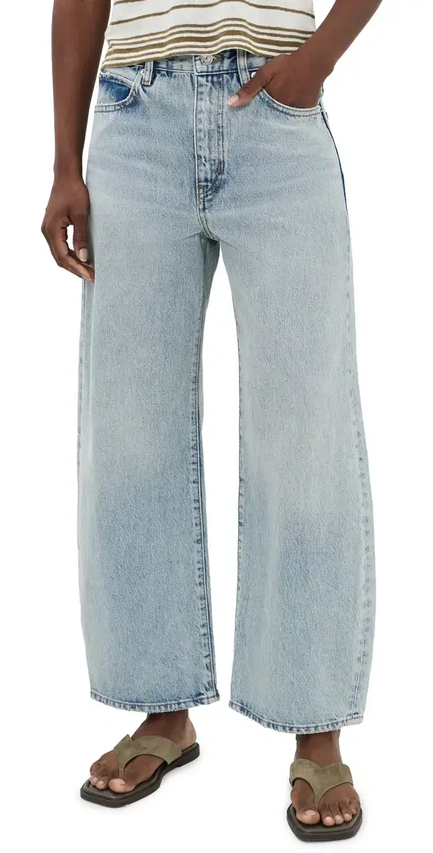 FRAME The Bow Crop Jeans Coastal