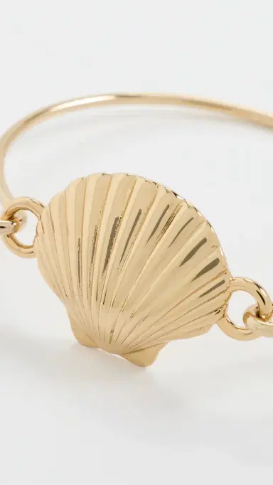 Madewell Shell Skinny Bangle Antique Gold One Size | Thumbnail 4 Madewell Shell Skinny Bangle Antique Gold One Size | Thumbnail 4