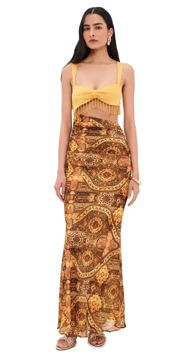 Alzona Cutout Maxi Dress agnolia ango