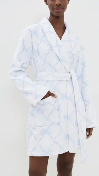 LoveShackFancy Indie Bathrobe High Tide Blue M/L | Thumbnail 2 LoveShackFancy Indie Bathrobe High Tide Blue M/L | Thumbnail 2