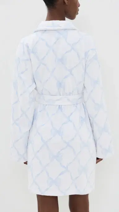LoveShackFancy Indie Bathrobe High Tide Blue M/L | Thumbnail 3 LoveShackFancy Indie Bathrobe High Tide Blue M/L | Thumbnail 3