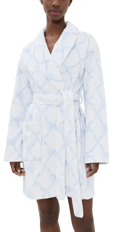 LoveShackFancy Indie Bathrobe High Tide Blue M/L | Thumbnail 1 LoveShackFancy Indie Bathrobe High Tide Blue M/L | Thumbnail 1