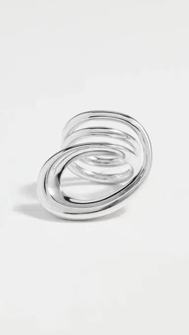 Charlotte Chesnais Round Trip Blow Ring Silver | Thumbnail 6 Charlotte Chesnais Round Trip Blow Ring Silver | Thumbnail 6